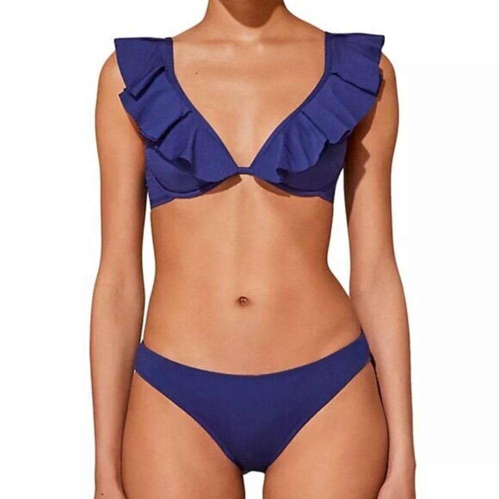 NWT! Vilebrequin Women's Lizzy Ruffled Underwire Bikini Set extra large XL